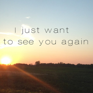 just want to see you again…so my ex and I were friends with ...