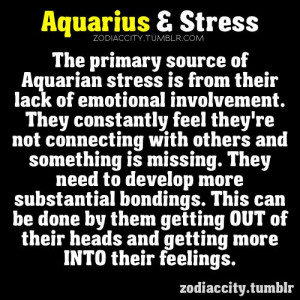 Zodiac City Aquarius and stress I am an Aqaurian. that's about me!