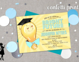Graduation Invitation - BRIGHT FUTU RE Printable ...