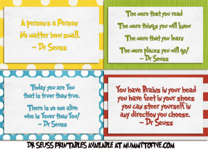Dr Seuss Party Planning — Using quotes for Decorations