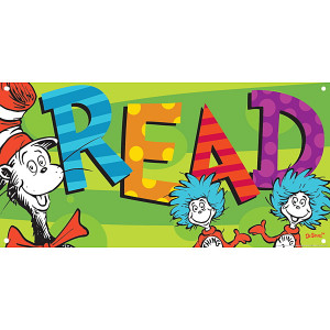 Dr. Seuss™ Reading Is Our Thing Vinyl Banner