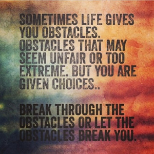 Obstacles - quotes Photo