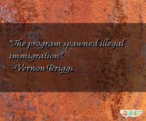 The program spawned illegal immigration .