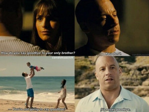 fast and furious, love, paul walker, quote, van diesel