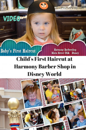 First Haircut at Harmony Barbershop in Disney World via How I Pinch A ...