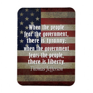 Thomas Jefferson Quote on Liberty and Tyranny Magnets