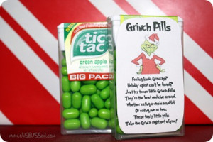 Once I saw these Grinch Pills on Pinterest I had to make them.
