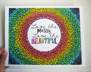 Rainbow Colorful Beautiful Quote 8 x 10 Art Print by penandpaint, $17 ...
