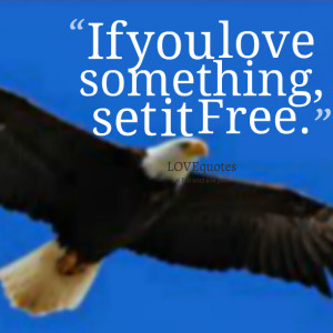 Quotes Picture if you love something set it free