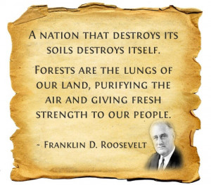 quote by Franklin Roosevelt describing the important symbiosis ...