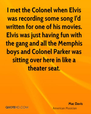 ... Elvis was just having fun with the gang and all the Memphis boys and
