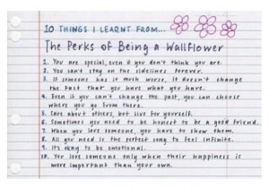 10 Things The The Perks Of Being A Wallflower Taught Me.