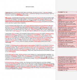 Admissions Essay Editing Sample (After): Click to Enlarge