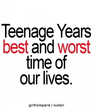 Teenage years...
