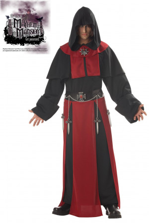 Details about Gothic Priest Monk Dark Minion Warrior Adult Costume