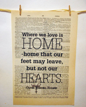 Large size Home quote print, dictionary paper, home quotes