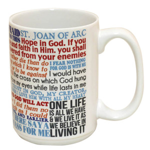 ST JOAN OF ARC QUOTES MUG