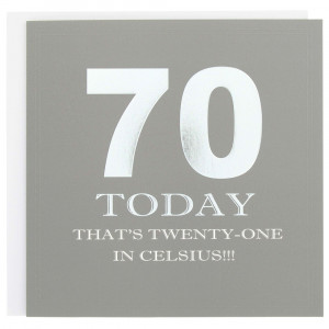 70th Birthday Quotes Foil embossed 70th birthday