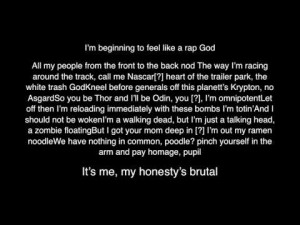 Eminem Rap God Lyrics Fast Part Eminem rap god.