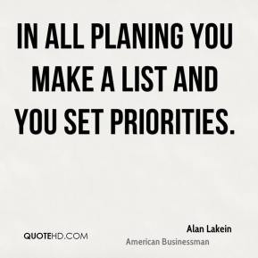 Alan Lakein Top Quotes