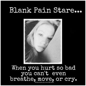 blank pain stare the only thing moving are the tears of pain and ...