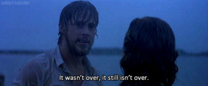 ... pain hurt The Notebook Noah Ryan Gosling alone rain heartbreak ali