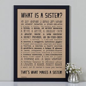 poem print vintage style £ 14 00 a witty and affectionate sister poem ...