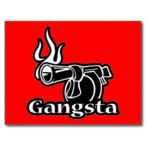 Gangsta - Gangster Revolver Gun Pistol Postcard