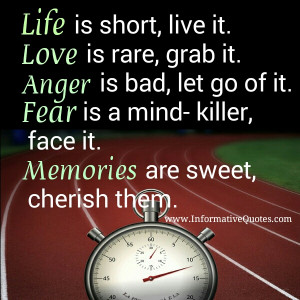 Don’t live in the past. Enjoy our today.