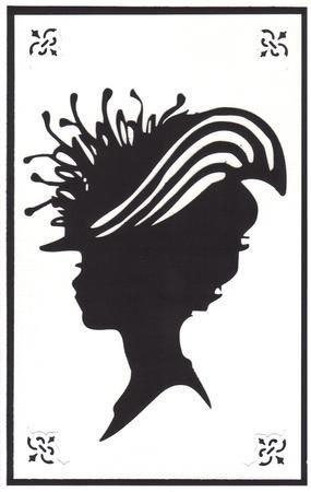 Lady In Hat Silhouette Topper - 09 on Craftsuprint designed by Hazel ...