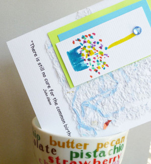 Handmade Greeting Card with Birthday Quote by John Glenn