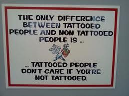 Not sure about this one. I don't care about other's tattoos. I'm just ...