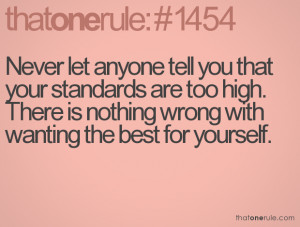 High Standards quote #1