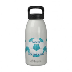 KICK LIKE A GIRL ~ Diamond Gemstones Aqua Soccer Ball Reusable Water ...
