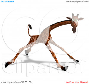 Clipart Accident Prone Clumsy Giraffe Royalty Free Cgi