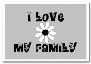 ... -Art Print-10195-I Love My Family Grey-Text Quotes-Giclee Paper-A