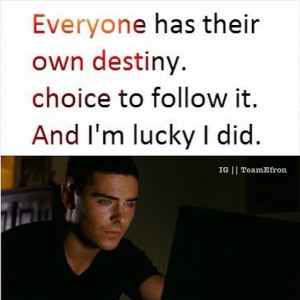 Quote from Zac's Movie!  'The Lucky One'. Such a great movie