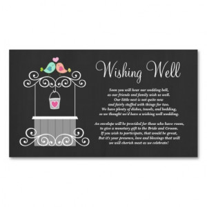wedding_wishing_well_cute_love_birds_business_card ...