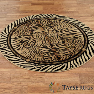 animal print round rug