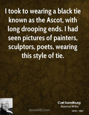 took to wearing a black tie known as the Ascot, with long drooping ...