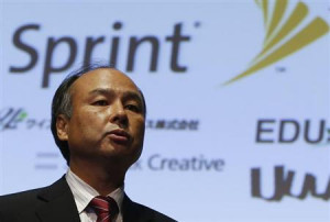 Softbank Corp President Masayoshi Son speaks during a news conference ...