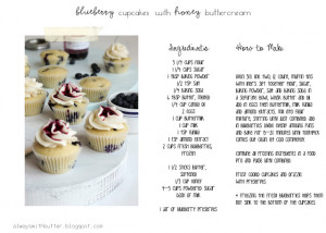 Blueberry Preserves & Blueberry Cupcakes with Honey Buttercream