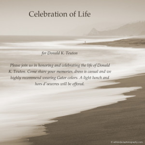 Celebration of Life Invitation Template Free