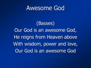 Awesome God (parts)