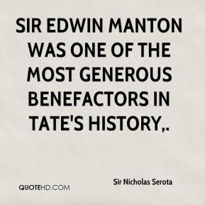 ... Manton was one of the most generous benefactors in Tate's history