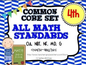 4th grade math tasks, exit tickets, I cans, formative assessments ALL ...
