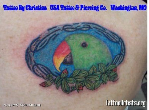 Parrot Head Tattoo Design...