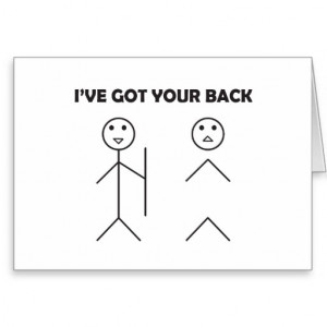 ve got your back - Stick figure Greeting Cards