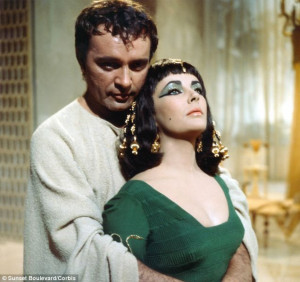 Richard Burton and Elizabeth Taylor on the set of Cleopatra in1963 ...
