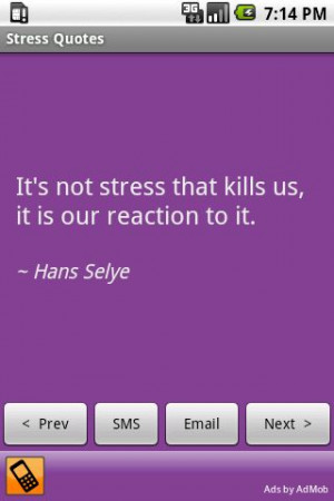 not stress our reaction
